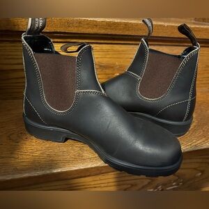 Blundstone Unisex Black & Brown Leather Boots